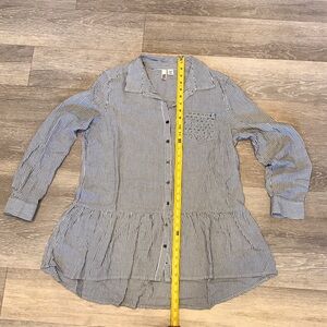 Route 66 Black Striped Button Down Cotton Shirt